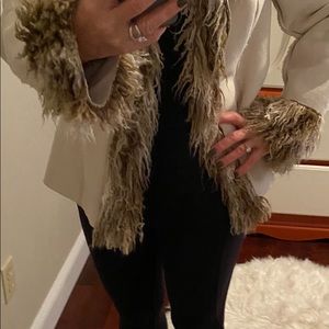 International concepts INC faux fur jacket Sz L